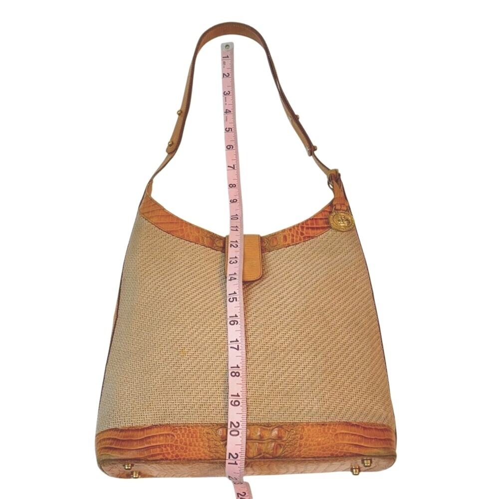 Brahmin Woven Tan and Brown Shoulder Bag - Picture 3 of 15